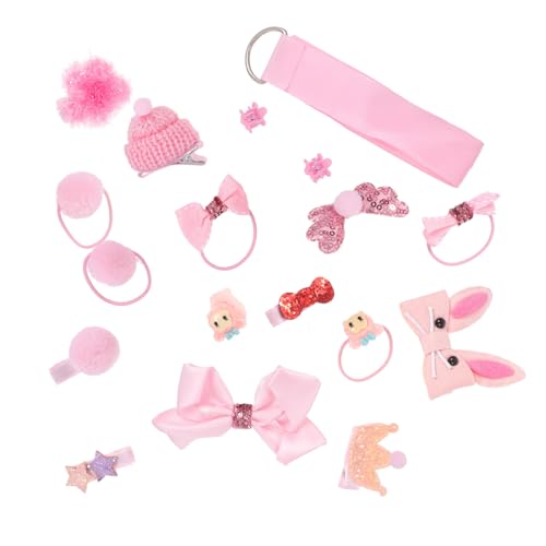 MAGICLULU Stylische Haarspangen 1 Kopfbedeckung haarschmuck Haarspangen Haarklammer Haarnadel Tiara Haarseil für Mädchen schönes Haarband Krone Geschenkpackung Baby Stoff Rosa von MAGICLULU