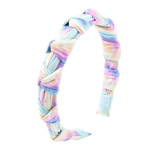 MAGICLULU 1Stk Tie-Dye-Stirnband Waschlappen für Kinder Frau Stirnband haarschmuck graceling Kopftuch Stirnband knoten breitkrempiger Reif Mädchen Gebatikter Stoff Haartuch Hase Damen Schal von MAGICLULU