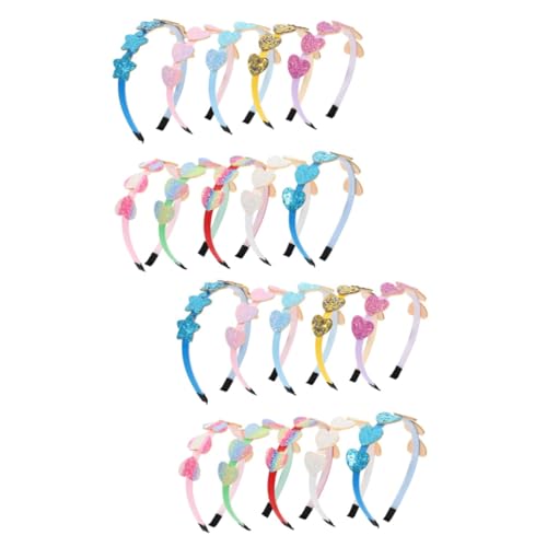 MAGICLULU 20 Stk Liebe Stirnband Haarschmuck Für Kleine Mädchen Herz-stirnband Für Kinder Kindermode Stirnband Stirnbänder Für Kleine Mädchen Haargummi Fräulein Schal Elastizität Stoff von MAGICLULU