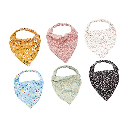 MAGICLULU 24 Stk Dreieckiger Schal Chiffon Schal Stirnband Rosige Lippen Waschlappen Für Kinder Damen-stirnband Stirnbänder Für Damen Haarschal Bandana Für Stoff Turban Fräulein Haarsträhnen von MAGICLULU