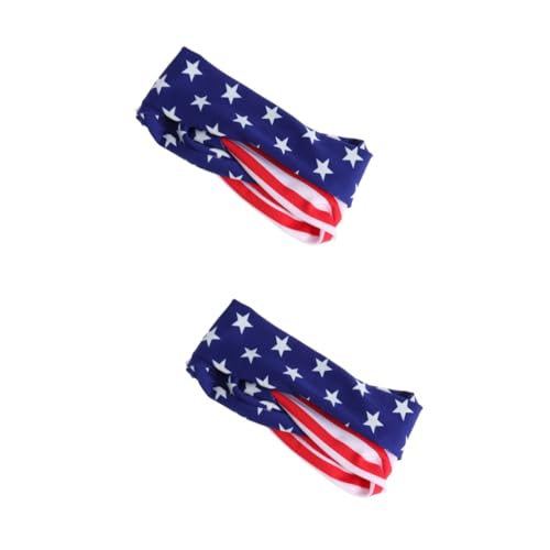 MAGICLULU 2St patriotisches Stirnband Damen-Stirnband Stirnband für Kinder muslimische kopftuch Turban headband haarschmuck Haarband patriotische Kopfbedeckung Hasen Ohren Schal Flagge von MAGICLULU