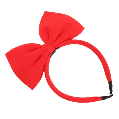 MAGICLULU 2st Haarband Für Kinder Großes Stirnband Mit Schleife Stirnbänder Mit Schleifenknoten Haarbänder Für Mädchen Modeschleife Für Mädchen Kinder Stirnbänder Kleinkind Schal Rot Binden von MAGICLULU