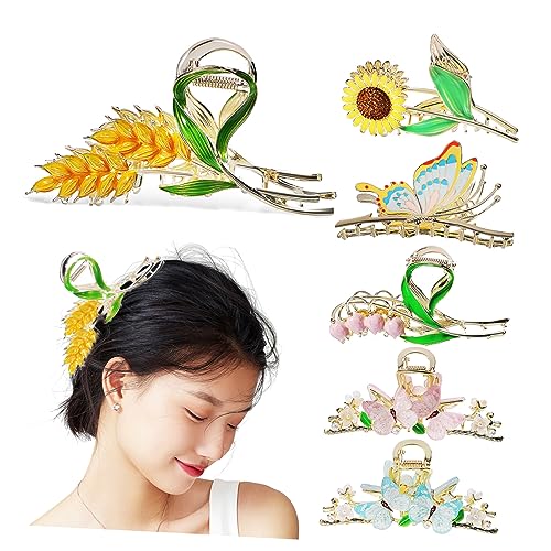 MAGICLULU 30 Stk haarklammern groß haarklammer groß metall haarklammer haarclips groß flower hair clips Jahrgang Kopfbedeckung große Haarnadel Damen Legierung von MAGICLULU