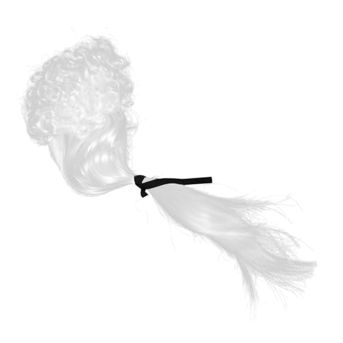 MAGICLULU 3St Cosplay-Zubehör Perücke seidenband einschlaflicht erwachsene bandalette whitn Party lockiges weißes Haar -Halloween-Kostüme Anwalt Cosplay Damenroben Gentleman Antoine Mann von MAGICLULU