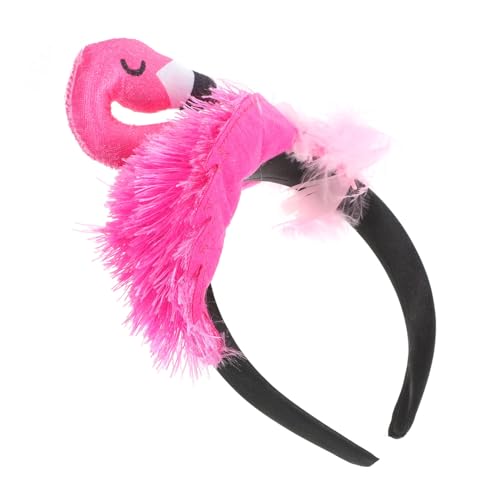 MAGICLULU 8 Stk Flamingo-stirnband Halloweenkostüm Tropische Haarreifen Pinkfarbenes Kleid Für Damen Hochzeit Hasen-stirnband Beige Hüte Rosa Blumenmädchen Baby Pala Samt von MAGICLULU