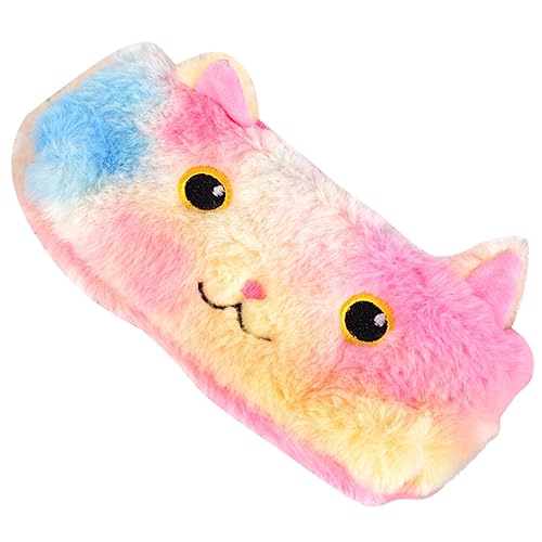 MAGICLULU Plüsch-Katzen-Federmäppchen Niedliches Buntes Stifteetui Weicher Make-Up-Beutel Münzgeldbörse Aufbewahrung Stofftier-Tasche Kawaii-Briefpapier Geschenk Für Frauen Büro von MAGICLULU