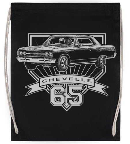 1965 Chevelle Unisex-Sporttasche, Schwarzer Turnbeutel von MAGITONE