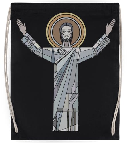 Lande Jesus Unisex-Sporttasche, Schwarzer Turnbeutel von MAGITONE