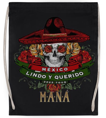 Mana Mexico Lin Do Y Querido Unisex-Sporttasche, Schwarzer Turnbeutel von MAGITONE