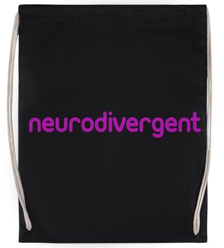 Neurodivergent Unisex-Sporttasche, Schwarzer Turnbeutel von MAGITONE