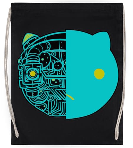 Robocat Premium Unisex-Sporttasche, Schwarzer Turnbeutel von MAGITONE