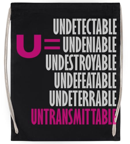 U=U Undetectable Unisex-Sporttasche, Schwarzer Turnbeutel von MAGITONE