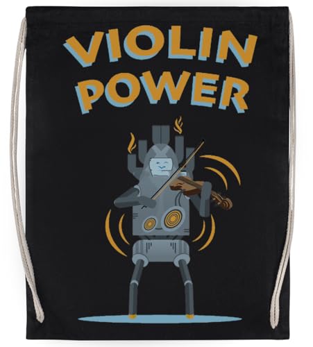 Violin Power Unisex-Sporttasche, Schwarzer Turnbeutel von MAGITONE