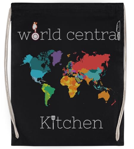 World Central Kitchen Unisex-Sporttasche, Schwarzer Turnbeutel von MAGITONE