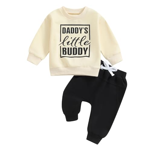 MAHUAOYIXI Baby Jungen Herbst Winter Outfit 2 Teiliges Little Dude Stickerei Hosen Set Langarm Einfarbiges Buchstaben Stickerei Sweatshirt+Elastische Taille Hosen Outfits Trainingsanzug Sportsanzug MAHUAOYIXI Baby Jungen Herbst Winter Outfit 2 Teiliges Little Dude Stickerei Hosen Set Langarm Einfarbiges Buchstaben Stickerei Sweatshirt+Elastische Taille Hosen Outfits Trainingsanzug Sportsanzug von MAHUAOYIXI