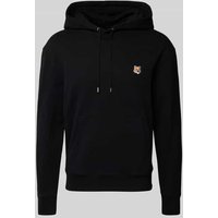 MAISON KITSUNE Hoodie mit Label-Stitching in Black, Größe M von MAISON KITSUNE