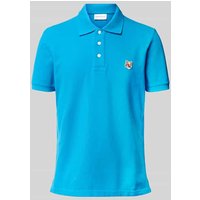 MAISON KITSUNE Poloshirt mit Motiv-Applikation in Royal, Größe L von MAISON KITSUNE