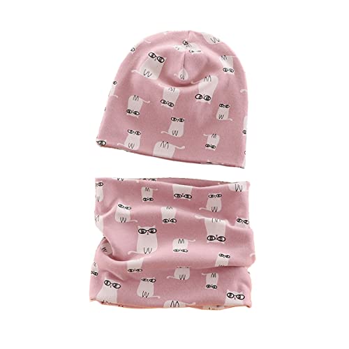 MAKFORT Loop Kinder Mit Beanie Mütze Kinder Baumwoll Schals Baby Schals Winter Loop Schal Junge Und Mädchen von MAKFORT