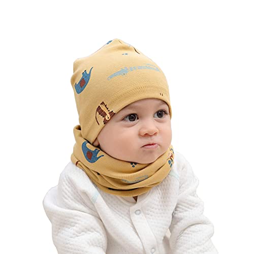 MAKFORT Loop Kinder Mit Beanie Mütze Kinder Baumwoll Schals Baby Schals Winter Loop Schal Junge Und Mädchen von MAKFORT