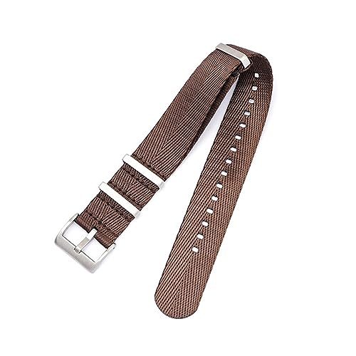 MAMA'S PEARL 20mm 22mm 24mm Nylonband Herren Damen Ersatzuhrenarmband Passend For Omega Fit For Seamaster 300 (Color : Brown, Size : 20mm) von MAMA'S PEARL