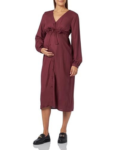 MAMALICIOUS Damen Mlsophia Lia L/S Wo Midi Dress 2f A, Rot, S von MAMA.LICIOUS