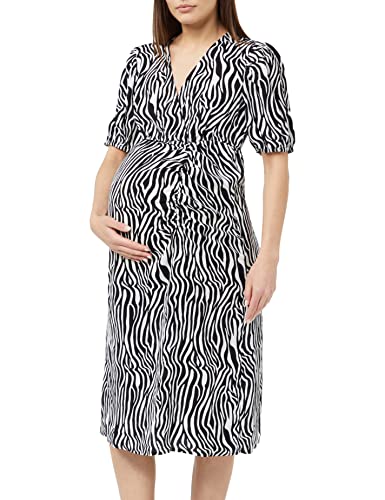 MAMALICIOUS A/S Damen Mlzebra Wo 2/4 Dress Kleid, Black/Pattern:black And Snow White, XL EU von MAMALICIOUS