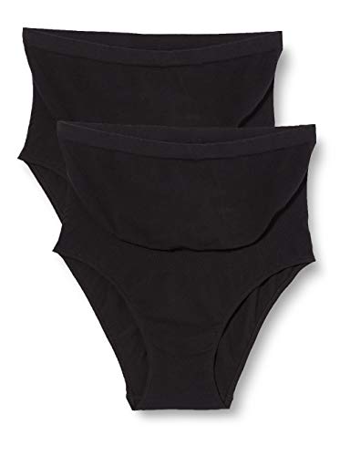 MAMALICIOUS Damen Mlheal Org.baumwolle Panties 2pack O.a.noos Unterw sche, Black/Pack:black, 38-40 EU von MAMALICIOUS