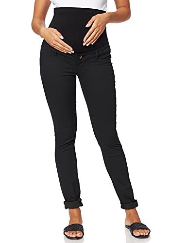 MAMALICIOUS Damen Mljuliane Slim Pant - Noos Umstandshose, Schwarz (Black Denim Black Denim), 34W / 32L EU von MAMALICIOUS