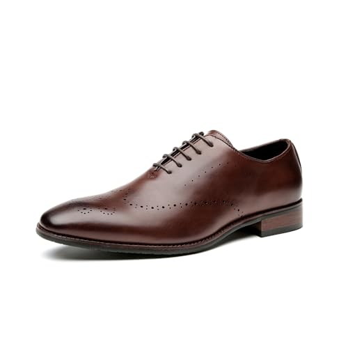 Herren Brogue Wingtip Oxford Anzugschuhe Vintage Business formelle Büroschuhe, Braun, 44 EU Herren Brogue Wingtip Oxford Anzugschuhe Vintage Business formelle Büroschuhe, Braun, 44 EU von MANLADUO