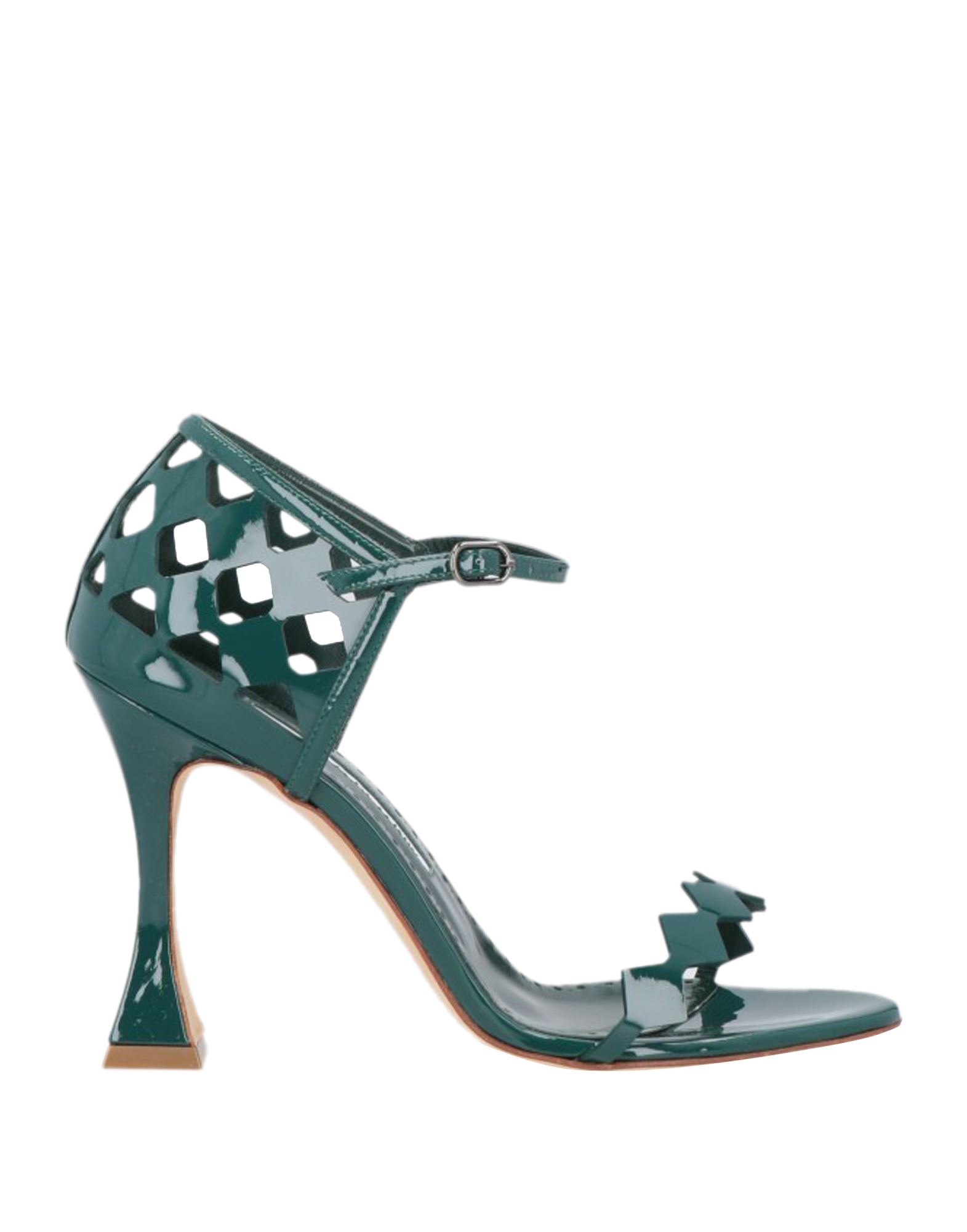 MANOLO BLAHNIK Sandale Damen Dunkelgrün von MANOLO BLAHNIK