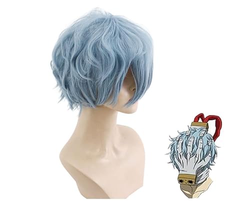 Anime Cosplay BNHA Akademie Tomura Shigaraki Welle Blau Cosplay Perücke MHA Cos Haar Zubehör Perücken von MANUKS