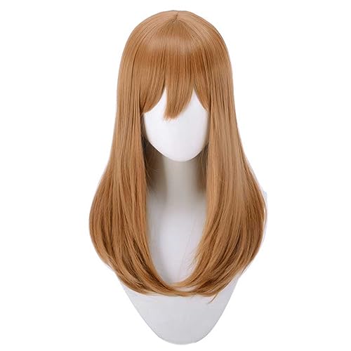 MANUKS Anime Cosplay Perücke für Kunikida Hanamaru,Brown Long Straight Halloween Kostüm Cosplay Perücke,Für Party Karneval Weihnachten von MANUKS