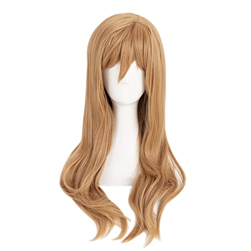 MANUKS Anime Cosplay Perücke für Kunikida Hanamaru Perücke,Long Straight Brown Perücke Synthetisches Haar,Halloween Kostüm Perücke,für Party Karneval Weihnachten von MANUKS