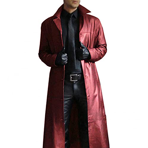 MANYMANY Herren Lederjacken in voller Länge Größe S-5XL Herren Classic Biker Pu Jacke Slim Fit Moto Ledermantel MANYMANY Herren Lederjacken in voller Länge Größe S-5XL Herren Classic Biker Pu Jacke Slim Fit Moto Ledermantel von MANYMANY