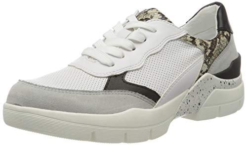 Marco Tozzi Damen 2-2-23712-34 Sneaker, Mehrfarbig (White/Snake 118) von MARCO TOZZI