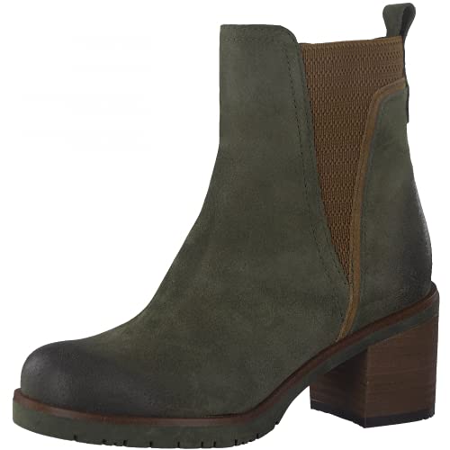 Marco Tozzi Damen 2-2-25489-27 Veloursleder Boot, Khaki Comb, 38 EU von MARCO TOZZI