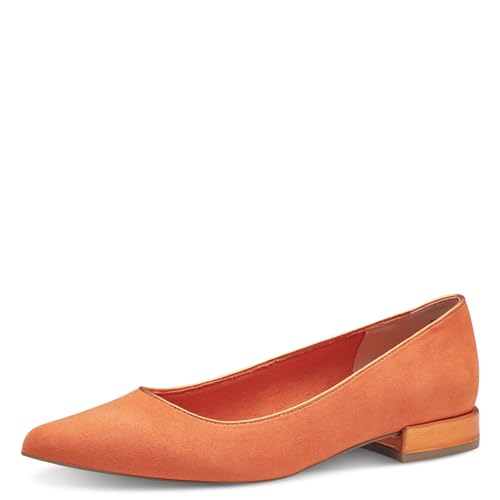 MARCO TOZZI Damen Ballerinas Spitz Vegan, Orange (Orange Comb), 39 EU von MARCO TOZZI