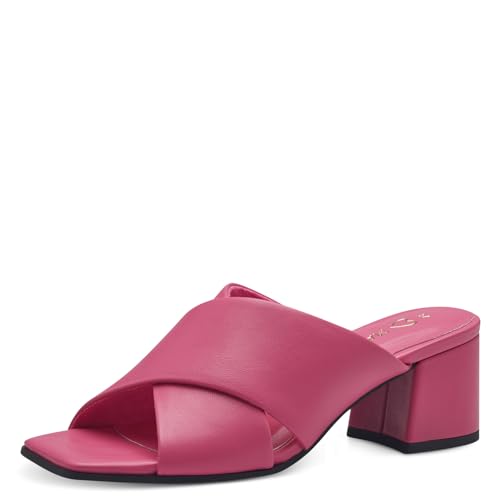 MARCO TOZZI Damen Sandalen mit Absatz mit Überkreuztem Riemen Elegant, Rosa (Hot Pink), 36 EU von MARCO TOZZI