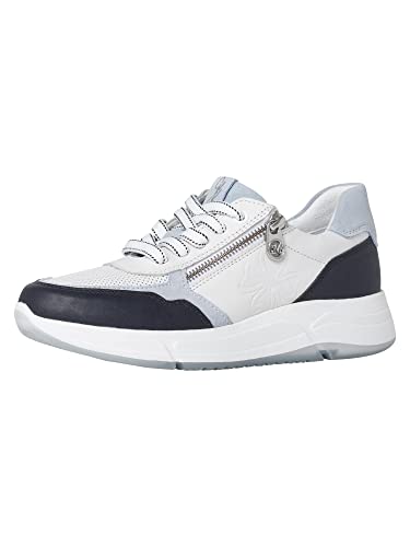 Marco Tozzi Damen by Guido Maria Kretschmer 2-2-83700-28 Leder Sneaker, White/Navy COM, 38 EU von MARCO TOZZI