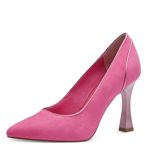 MARCO TOZZI Damen Pumps mit Trapezabsatz Spitz, Rosa (Hot Pink Comb), 38 EU von MARCO TOZZI