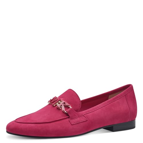 MARCO TOZZI by Guido Maria Kretschmer Damen Loafer mit Absatz aus Leder Elegant, Rosa (Pink), 37 EU von MARCO TOZZI