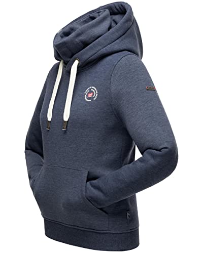 MARIKOO Damen Sweatshirt Kapuzenpullover Hoodie Chihiroo Dusty Blue Melange Gr. S von MARIKOO