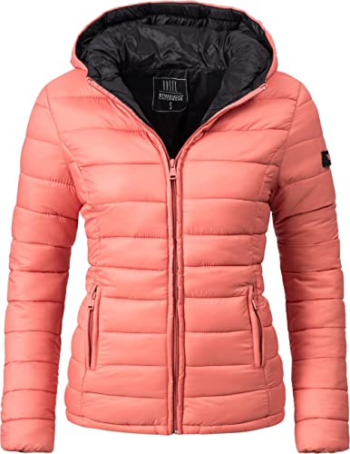 MARIKOO Damen Übergangsjacke leichte Steppjacke kurz mit Kapuze Lucy Coral Gr. XL MARIKOO Damen Übergangsjacke leichte Steppjacke kurz mit Kapuze Lucy Coral Gr. XL von MARIKOO