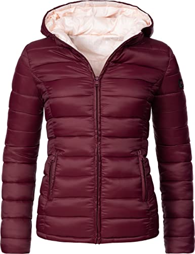MARIKOO Damen Übergangsjacke leichte Steppjacke kurz mit Kapuze Lucy Weinrot Gr. XS MARIKOO Damen Übergangsjacke leichte Steppjacke kurz mit Kapuze Lucy Weinrot Gr. XS von MARIKOO