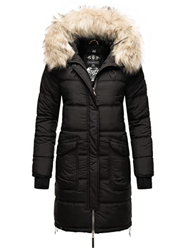 MARIKOO Damen Warmer Winter Steppmantel Chaskaa Black Gr. S von MARIKOO