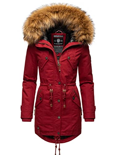 MARIKOO Damen Warmer Winterparka mit abnehmbarem Kunstfell La Viva Prc Blood Red Gr. S MARIKOO Damen Warmer Winterparka mit abnehmbarem Kunstfell La Viva Prc Blood Red Gr. S von MARIKOO