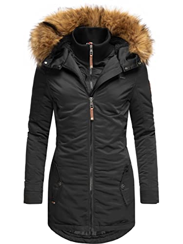 MARIKOO Damen Warmer Winterparka mit Kapuze Sanakoo Schwarz Gr. M von MARIKOO