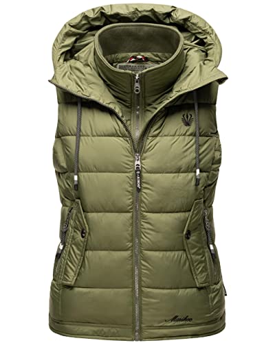 MARIKOO Damen leichte Übergangsweste Steppweste mit Kapuze Taisaa Olive Gr. XS MARIKOO Damen leichte Übergangsweste Steppweste mit Kapuze Taisaa Olive Gr. XS von MARIKOO