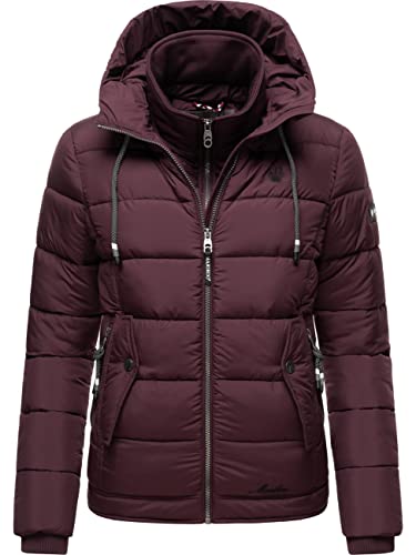 MARIKOO Damen warme Winter Steppjacke mit Kapuze Taisaa Prc Wine Gr. M MARIKOO Damen warme Winter Steppjacke mit Kapuze Taisaa Prc Wine Gr. M von MARIKOO