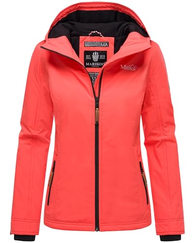 MARIKOO leicht gefütterte Damen Übergangsjacke kurz Outdoor-Jacke mit Jersey-Innenfutter und großer Kapuze Brombeere Coral Pink Gr. S MARIKOO leicht gefütterte Damen Übergangsjacke kurz Outdoor-Jacke mit Jersey-Innenfutter und großer Kapuze Brombeere Coral Pink Gr. S von MARIKOO